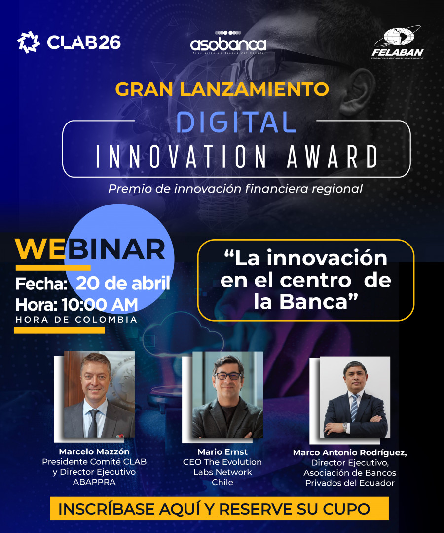 GRAN LANZAMIENTO DIGITAL INNOVATION AWARD                              Webinar:   “La innovación en el centro de la Banca”